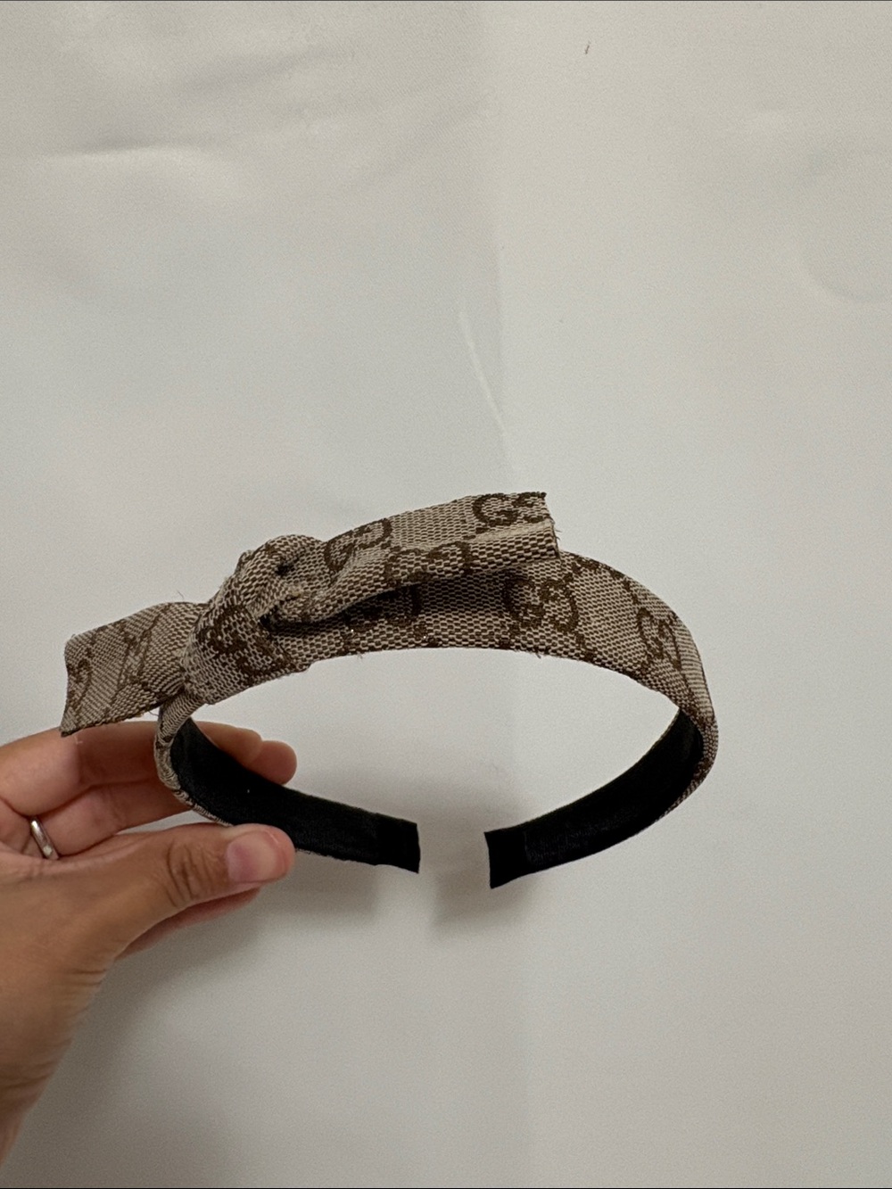 Upcycled Gucci Logo Headband